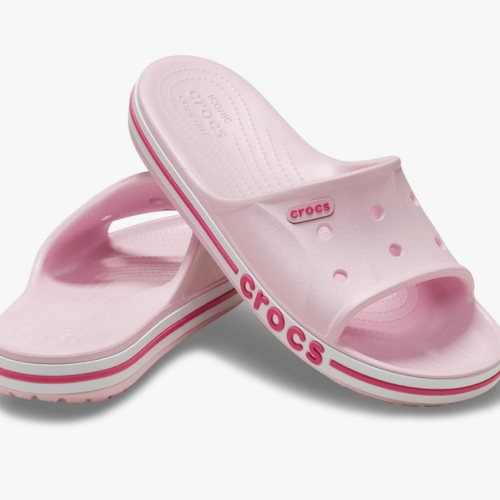 CROCS Bayaband Slide Sandals- Ballerina Pink/Candy Pink
